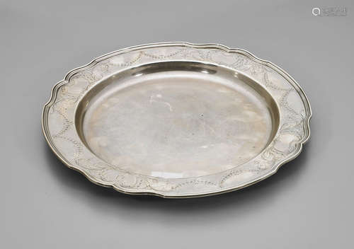 Sterling Silver Floral Platter