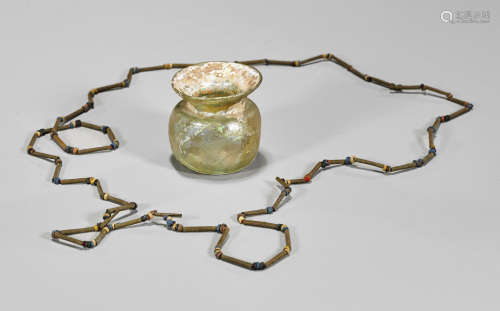 Roman Glass Jarlet & Romano-Egyptian Beaded Necklace