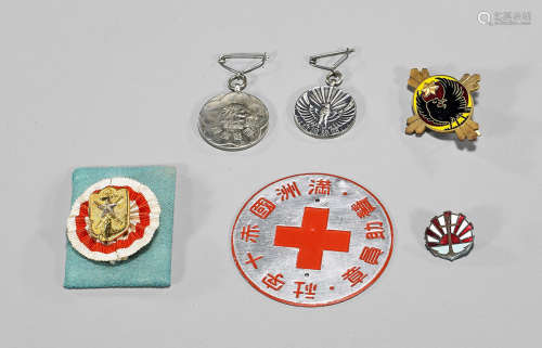 Six Old Japanese Medals/Badges