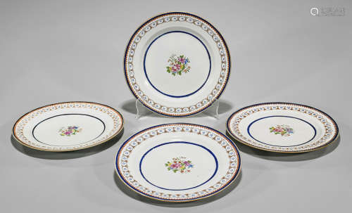 Set of Four Antique Export Porcelain Plates