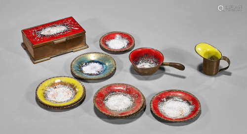 Group of Enameled Copper Items by Nekrassoff