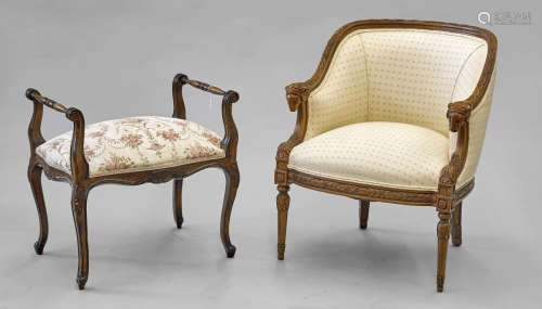 Upholstered Wood Chair & Bench Seat