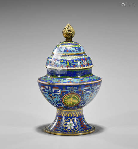 Chinese Cloisonne Covered Vessel