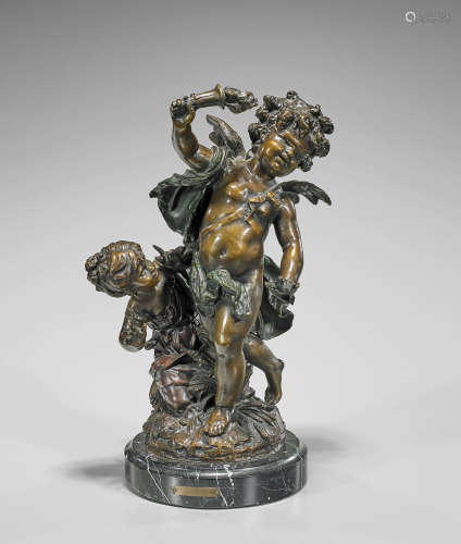 Bronze Putti Group After Auguste Moreau