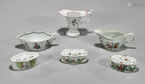 Six Antique Export Porcelains