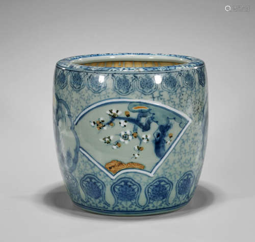 Old Japanese Porcelain Hibachi