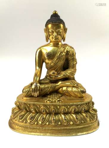 Chinese Gilt Bronze Buddha Figure