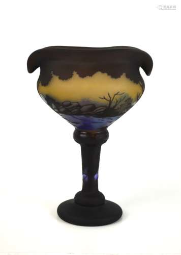 Galle Style Glass Compote