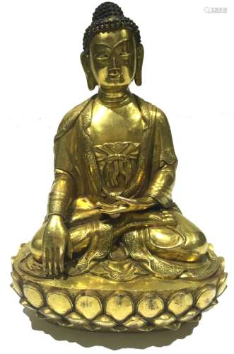 Chinese Gilt Bronze Buddha Figure