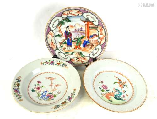 Three Chinese Export Plates