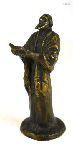 Jewish Bronze Rabbi Signed Levy