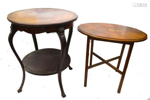 Two Side Tables with Pearl Inlaid