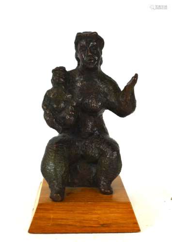 Chaim Gross Bronze Group of Mother & Child Signed