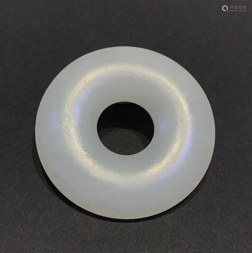 CHINESE WHITE JADE BI PENDANT