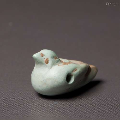 CHINESE TURQUOISE FIGURE OF BIRD