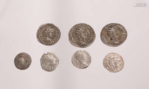 ANCIENT GROUP OF 7 SILVER ROMAN COINS