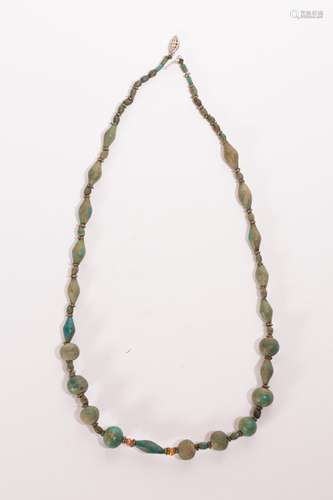 A CHOICE EGYPTIAN FAIENCE BEADED NECKLACE