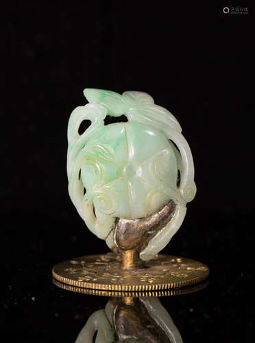 CHINESE JADEITE LOTUS FINIAL