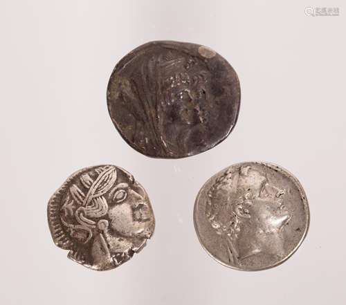 ANCIENT GROUP OF 3 SILVER ROMAN COINS