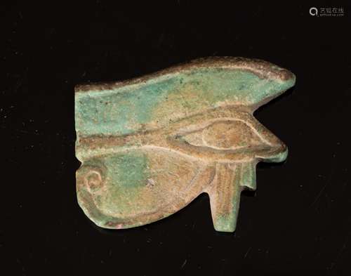 ANCIENT EGYPTIAN FAIENCE EYE OF HORUS