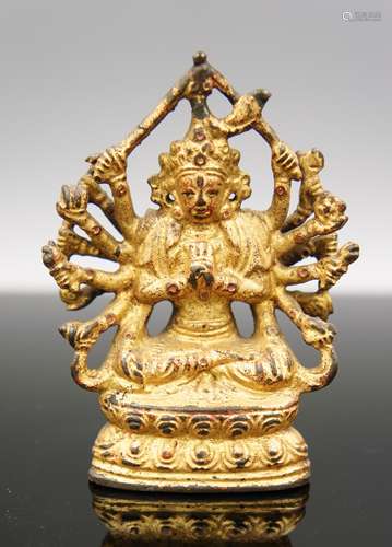 16TH CENTURY GILT BRONZE KUANYIN