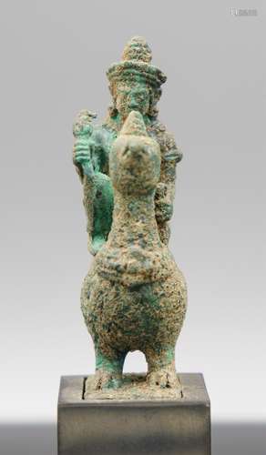 12TH CENTURY CAMBODIAN BRONZE FIGURE