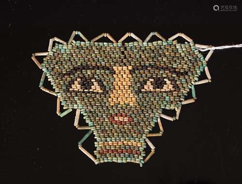 ANCIENT EGYPTIAN FAIENCE BEADS MASK