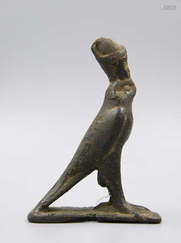 ANCIENT EGYPTIAN BRONZE FIGURE OF HORUS