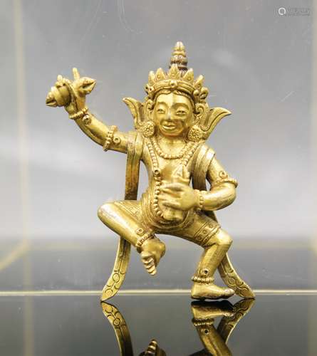 18TH CENTURY TIBETAN GILT BRONZE BUDDHA