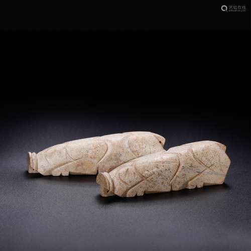 PAIR OF CHINESE HARDSTONE PIGS