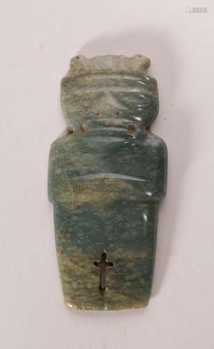 PRE-COLUMBIAN CEREMONIAL JADE PENDANT