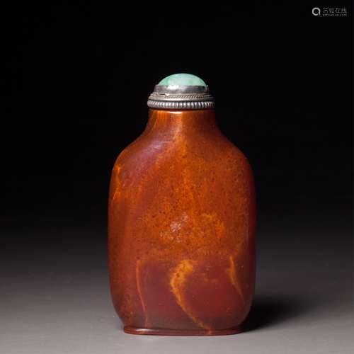 CHINESE HONEY AMBER SNUFF BOTTLE