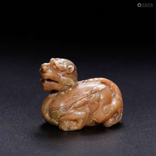 CHINESE JADE CARVED BEAST