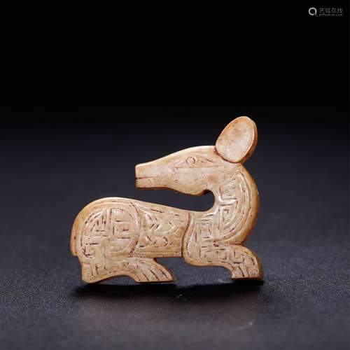 CHINESE JADE FIGURE OF DEER