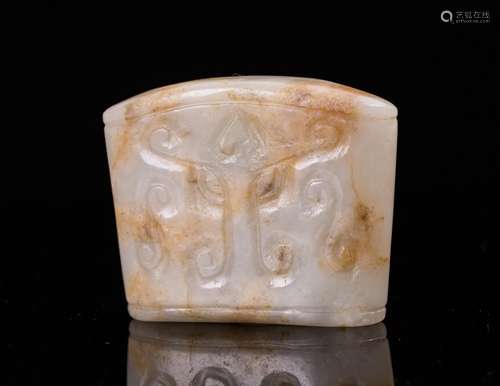 CHINESE WHITE JADE SWORD GUARD