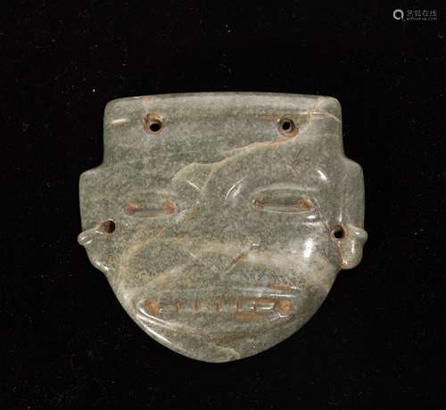 PRE-COLUMBIAN CEREMONIAL JADE PENDANT