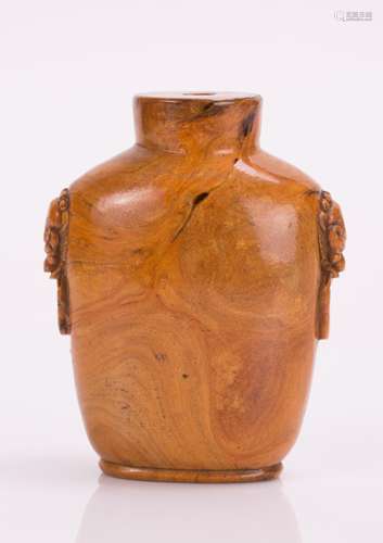 CHINESE QING DYNASTY AMBER SNUFF BOTTLE