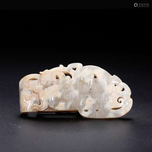 CHINESE WHITE JADE PLAQUE