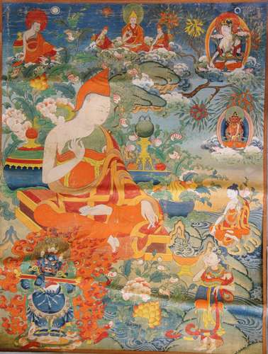 CHINESE TIBETAN THANGKA OF JE TSONGKHAPA