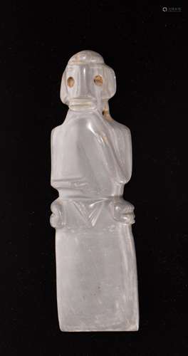 PRE-COLUMBIAN CEREMONIAL JADE FIGURE