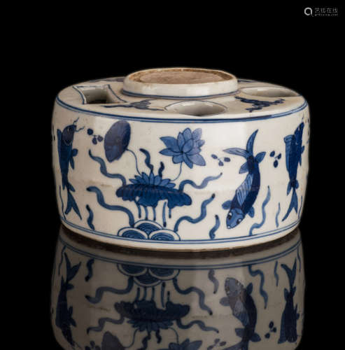 Vintage Blue and White Porcelain Charger