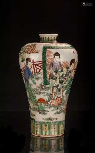 Qing KangXi Iron Red Glazed Flower Vase
