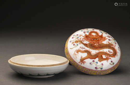 19thc Qing Style Features Porcelain Wash Pot
