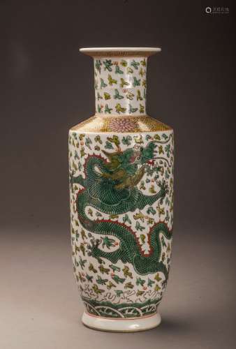 19thc Qing Daoguang Style Multicolor Porcelain Pot
