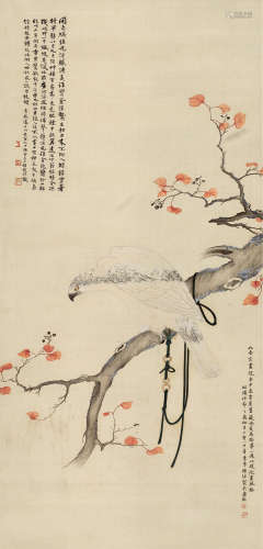 李钟瑶 1933年作 白鹰图 立轴 绢本