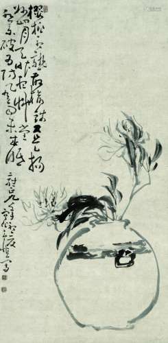 黄    慎   花卉 纸本  立轴    1731年作