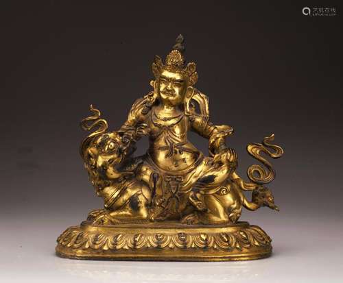 18th Century Gilt-Bronze Mahacharaka Vajrapani