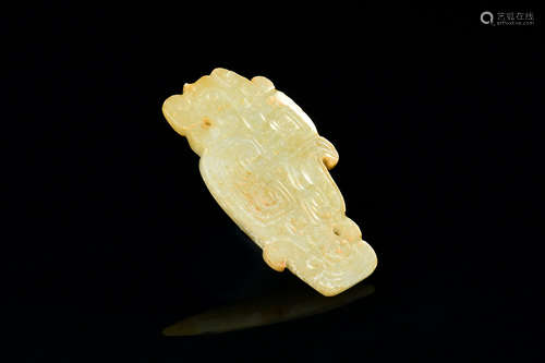 HETIAN WHITE JADE CARVED ORNAMENT