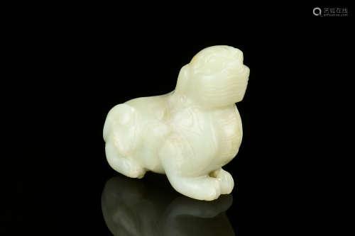 JADE CARVED 'MYTHICAL BEAST' ORNAMENT