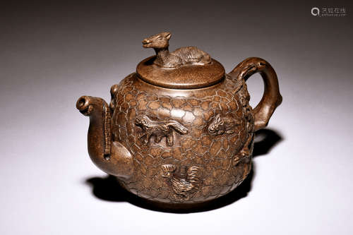 YIXING ZISHA 'CHINESE ZODIAC' TEAPOT